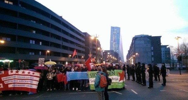 blockupy demonstranten frankfurt märz 2015