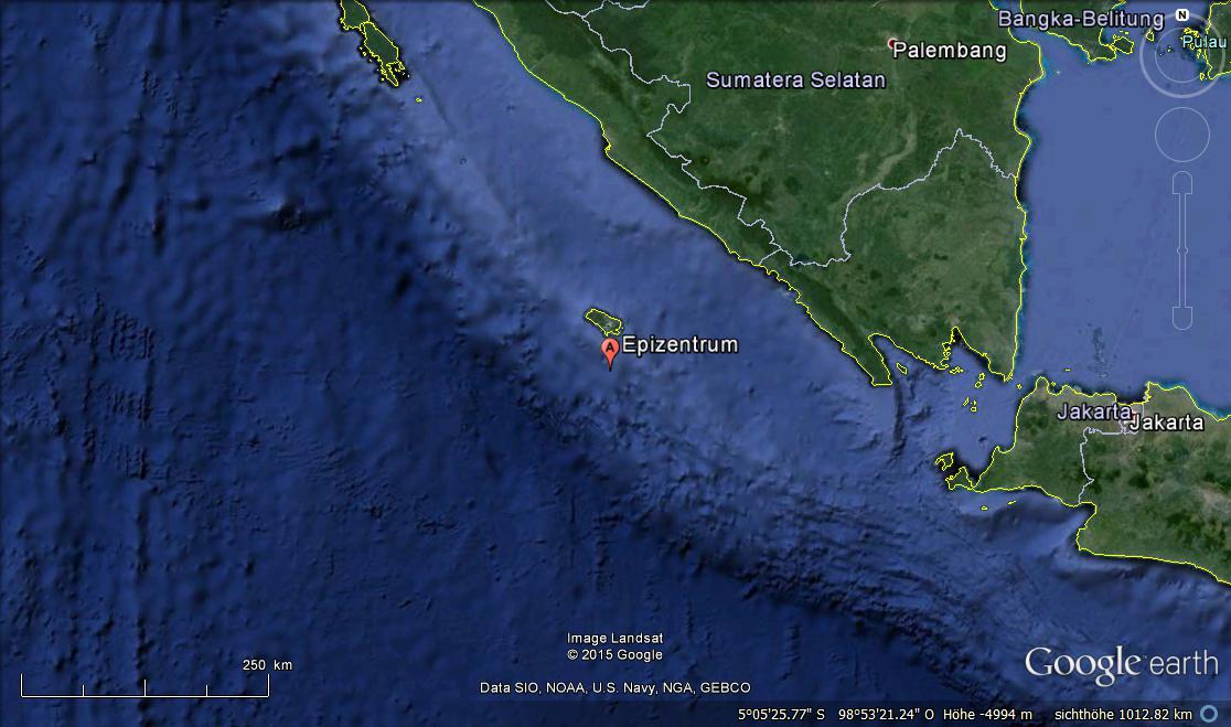 Erdbeben Sumatra April 2015