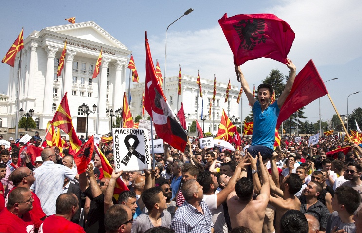 Protest in Skopje.
