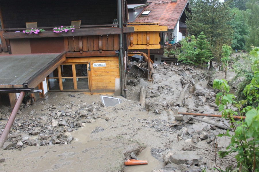 Starkregen Oberstdorf Schlammlawine Juni 2015