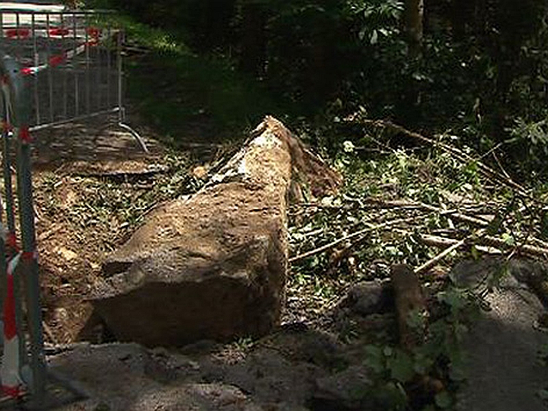 Mölltal: Straße nach Steinschlag gesperrt August 2015