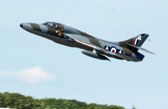 Eine Hawker Hunter bei der Shoreham Air Show.