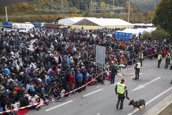 Flüchtlinge slowenische Grenze