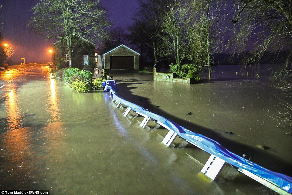 River Ribble, Lancashire has burst its banks