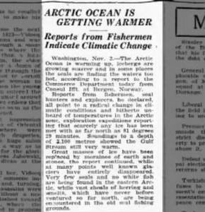 Artikel 1922 Globale Erwärmung