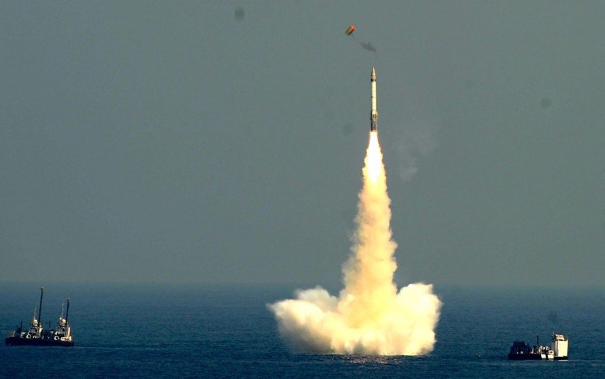 Rocket test submarine
