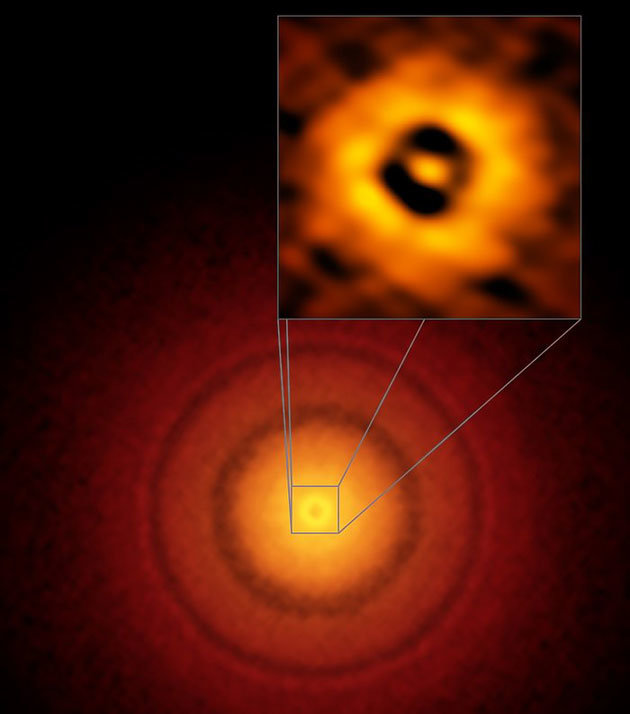 ALMA-Aufnahme protoplanetare Scheibe