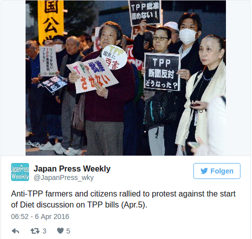 Proteste Japan TPP