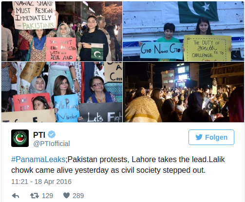Proteste Pakistan Panama PApers