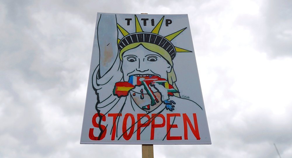Plakat Freiheitsstatue TTIP