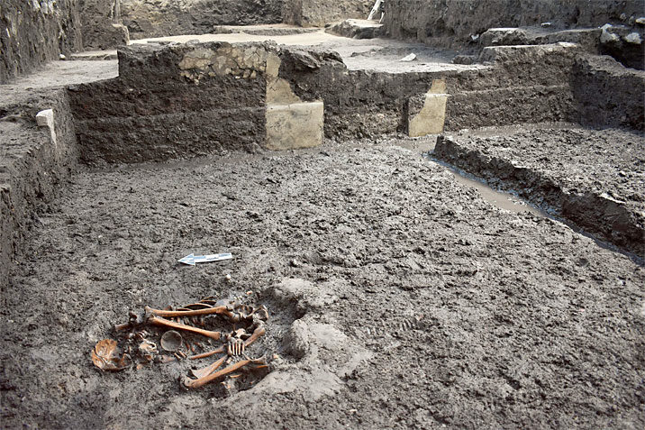 aztekische Überlebende Ausgrabungen Mexiko