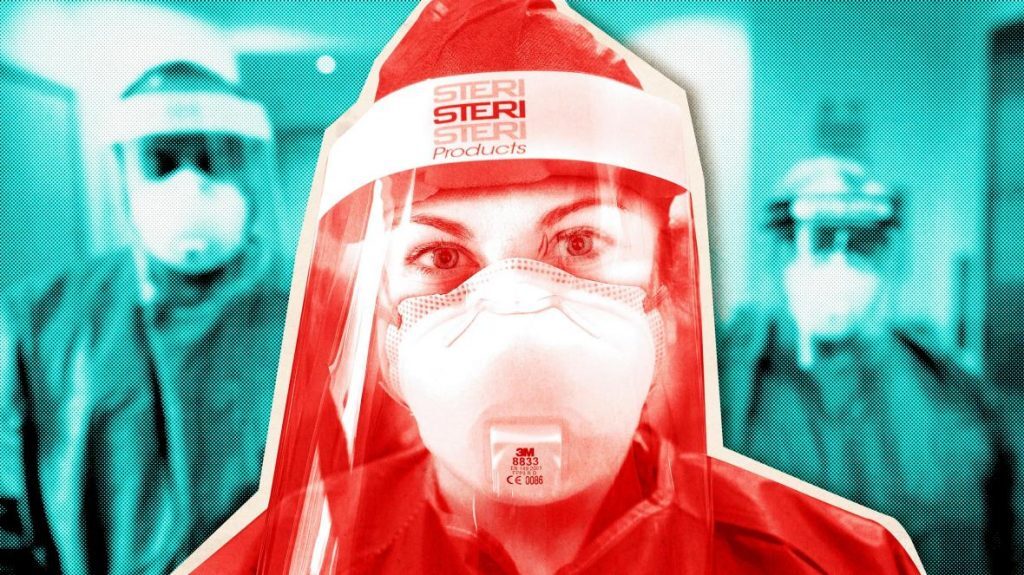 nhs nurse mask face shield