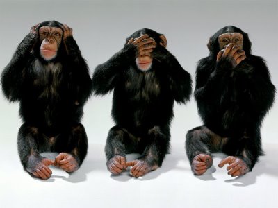 monkey see no evil,etc, Drei Affen - nicht sehen, hören, sagen