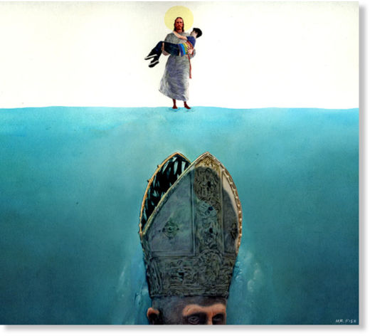 pope benedict, vatican, jesus, shark, kid
