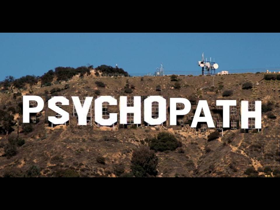Psychopathy _ word on Hollywood colline,hollywood psychopath schriftzug