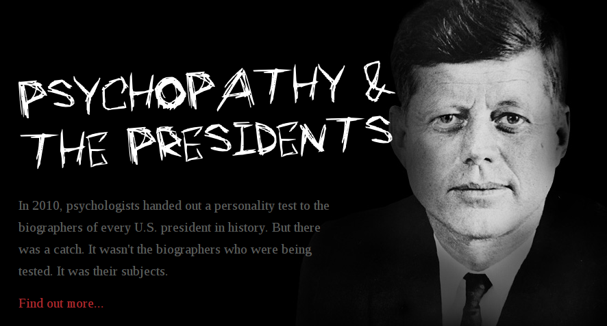 Kevin Dutton stellt John F. Kennedy auf seiner Webseite als einen Psychopathen hin, lässt George W. Bush relativ unbeachtet - Selection_043