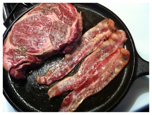 Steak and Bacon