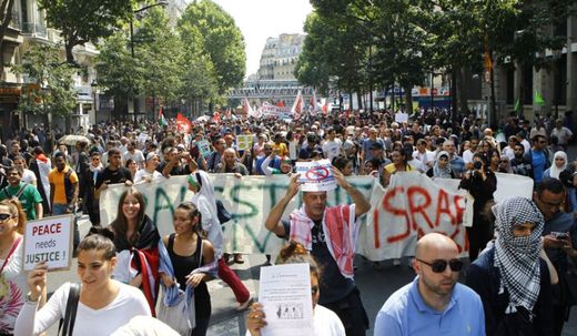 protest paris gaza israel