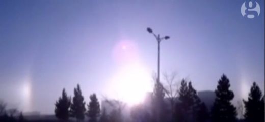 Mongolei drei Sonnen Jan 2015