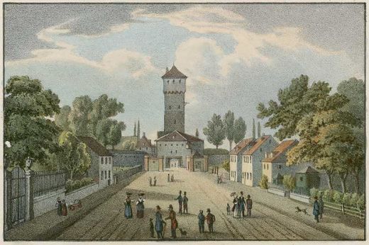 Basel St. Johanns-Tor von aussen, um 1840/50