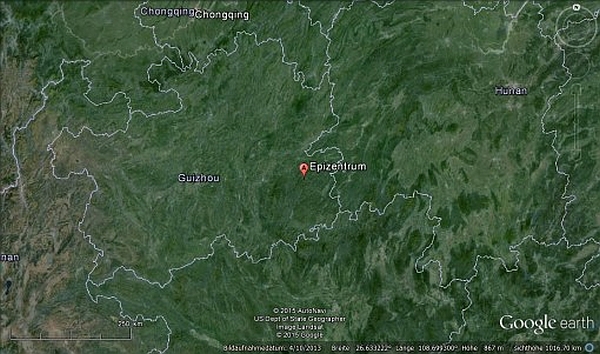 Guizhou China Erdbeben März 2015