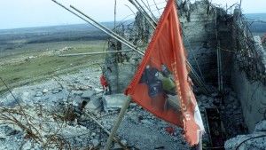 Die Spitze des Hügels von Saur-Mogila