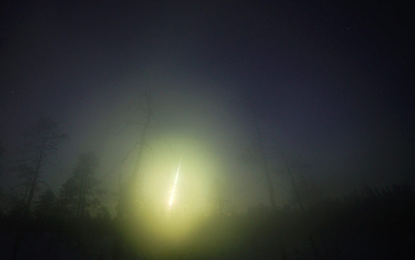 Der Annama-Feuerball raste am 19. April 2014 über die Kola-Halbinsel