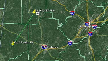 Meteor Alabama USA April 2015
