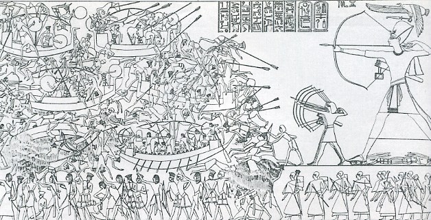 Seeschlacht Nildelta Ramses III Seevölker