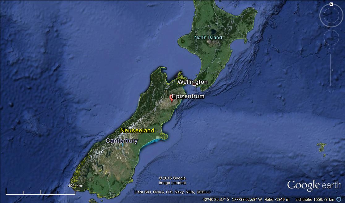 Erdbeben Neuseeland April 2015