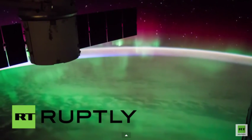 Aurora Australis von ISS aus gesehen