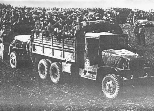 Kriegsgefangenentransport Rheinwiesen