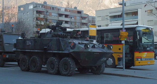 Feldübung der Schweizer Armee in Landquart,panzer schweizer armee