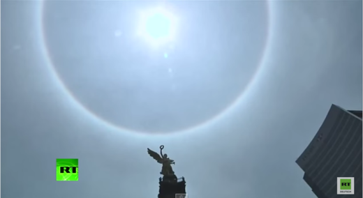 Kreisförmiger Halo Mexiko,sonnenring mexiko