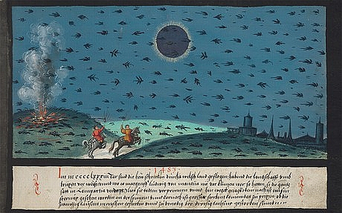 1583 locust miracle - Heuschrecken Wunder