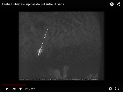 Sobradinho, DF, Brasil Fireball Meteor 0034 UTC 06JUN2015