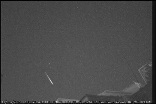 Estação HAL/SP, Brasil Fireball Meteor 0751 UTC 18JUN2015