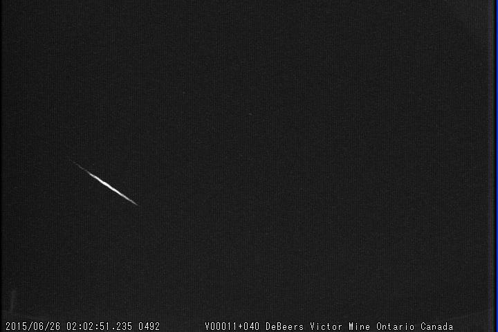 Ontario, Canada Fireball Meteor 0202 EDT 26JUN2015