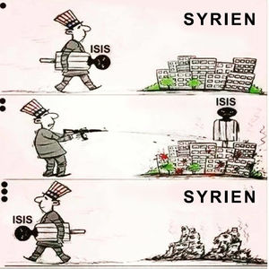 isis, karikatur, syrien