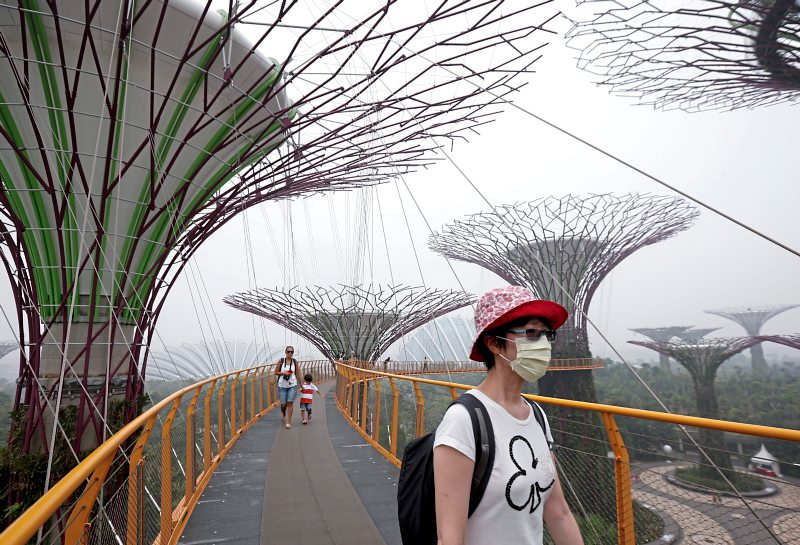 Waldbrände Indonesien Luftverschmutzung Singapur September 2015