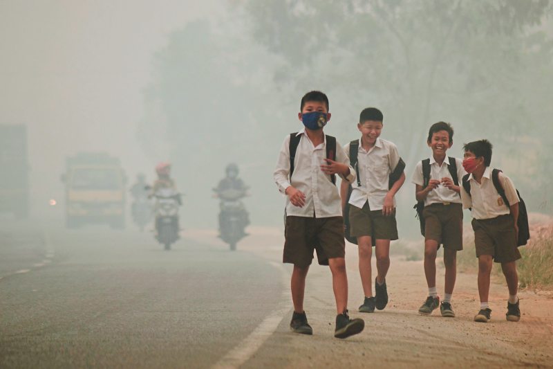 Waldbrände Indonesien Luftverschmutzung Singapur September 2015