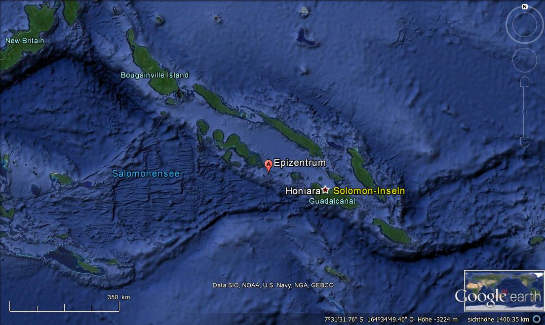 Erdbeben Salomonen November 2015