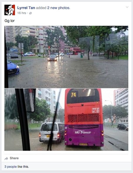 Singapore Überflutung