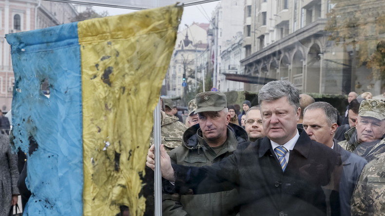 Ukrainische Nationalflagge Überrest