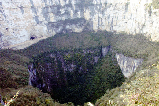 Xiaozhai Tiankeng, the largest sinkhole in the world.