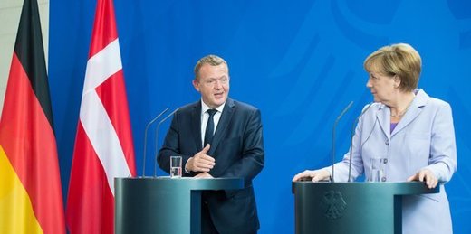 Bundeskanzlerin Angela Merkel und Lars Lökke Rasmussen, Ministerpräsident von Dänemark