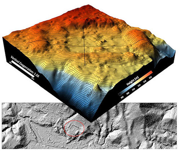 Klicken um zu vergrößern archäologische Struktur Urwald Los Mosquitia