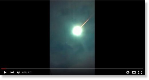 Huge meteor fireball over Argentina
