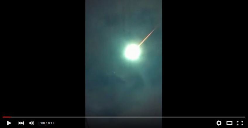 Huge meteor fireball over Argentina