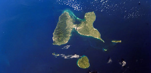 Guadeloupe sattelite picture volcano
